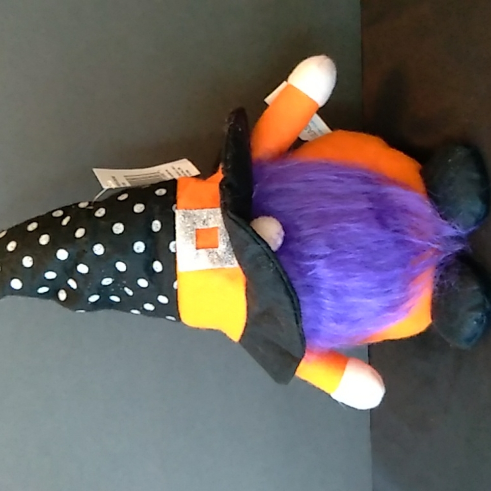 Halloween Gnome Witch Gnome Decor Plush 10" NEW